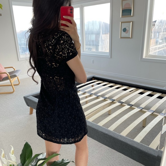 SOLD - Aritzia Talula Black Lace Mini Dress - Picture 2 of 5